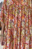 Made in Italy Cosmic Smock Tunic Oranges